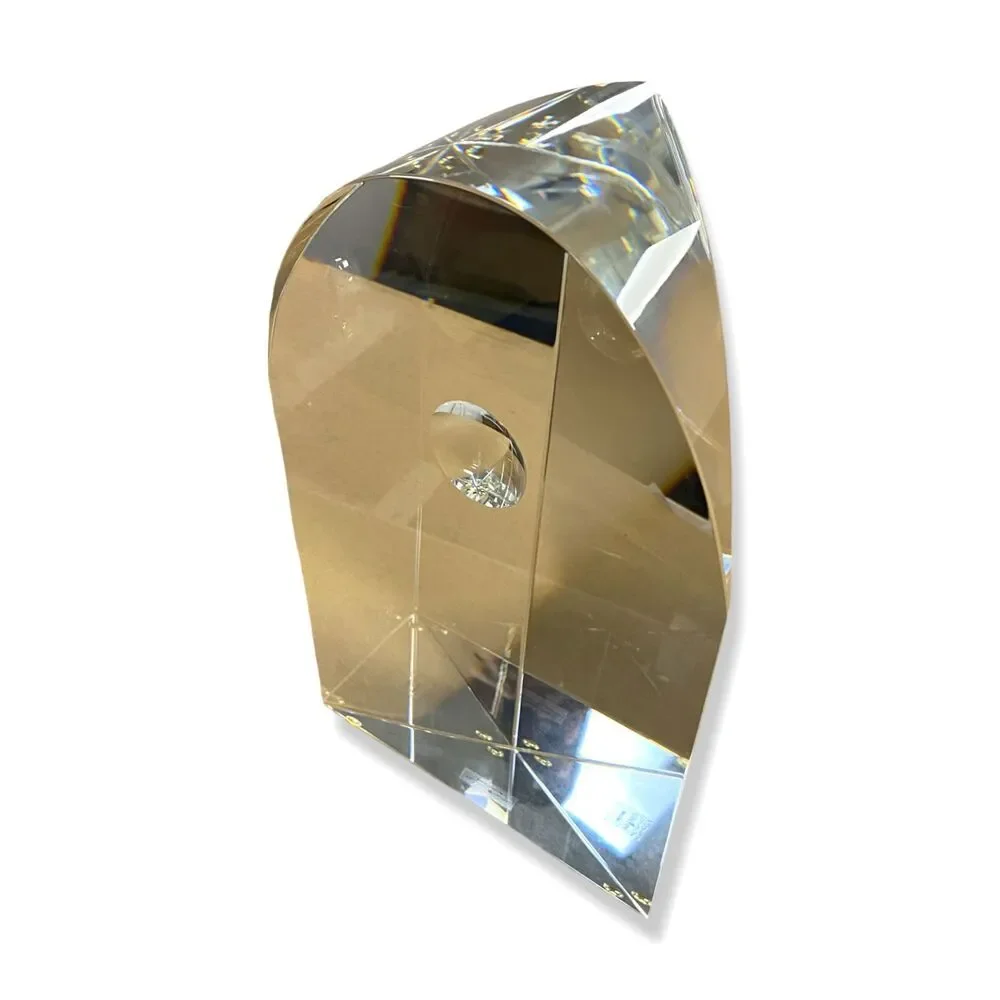 $190 Global Views Small Crystal Owl Decorative Accent Table Office Sculpture
